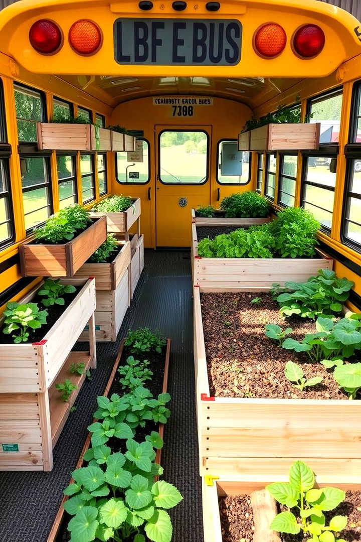 Modular Garden Plot Conversion - 22 School Bus Greenhouse Ideas