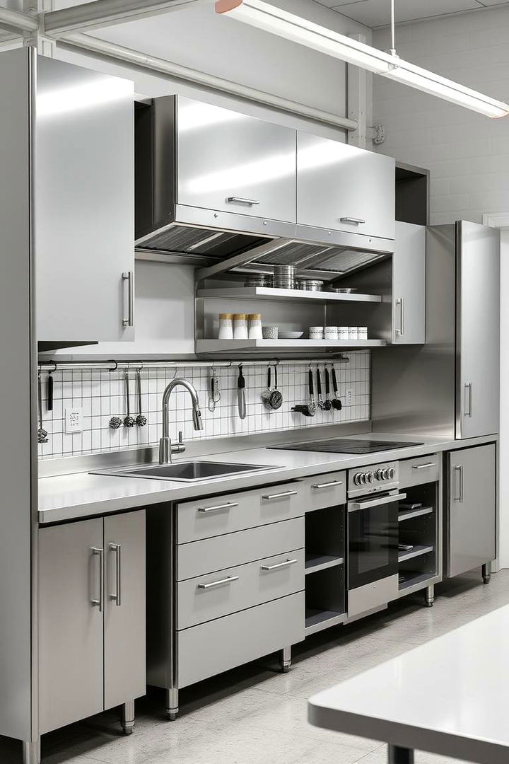 Modular Kitchen Units for Flexible Configurations - 22 Industrial Kitchen Ideas