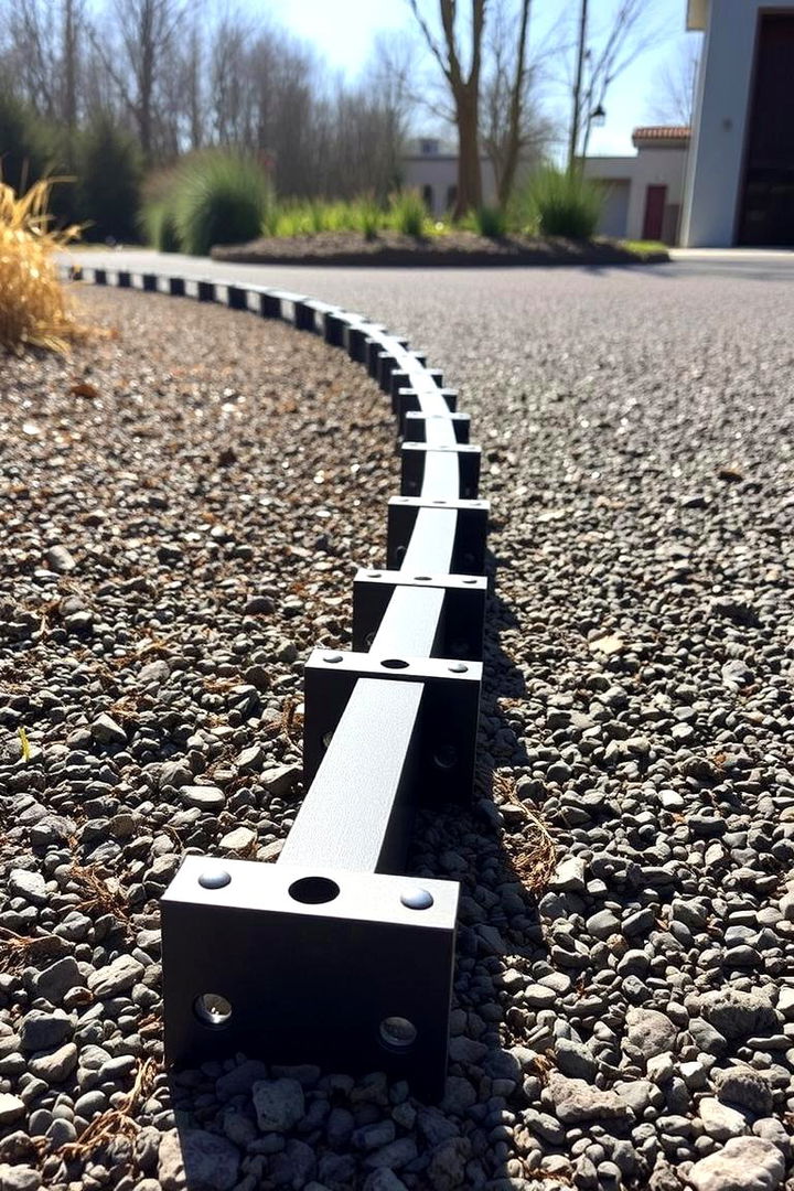 Modular Metal Frames - 22 Gravel Driveway Edging Ideas