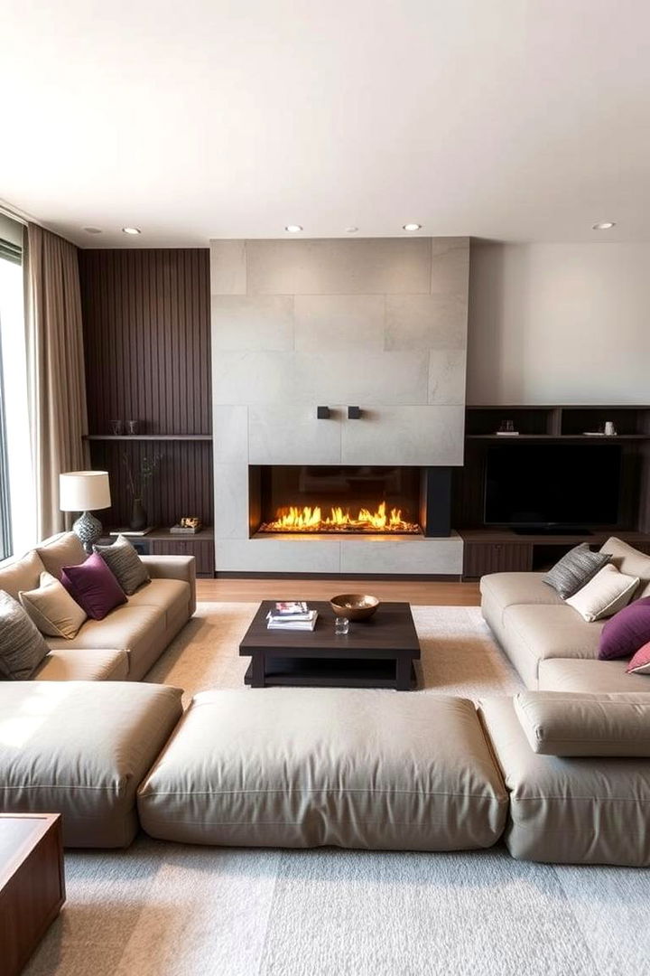 Modular Seating for Flexible Design - 22 Fireplace Seating Ideas