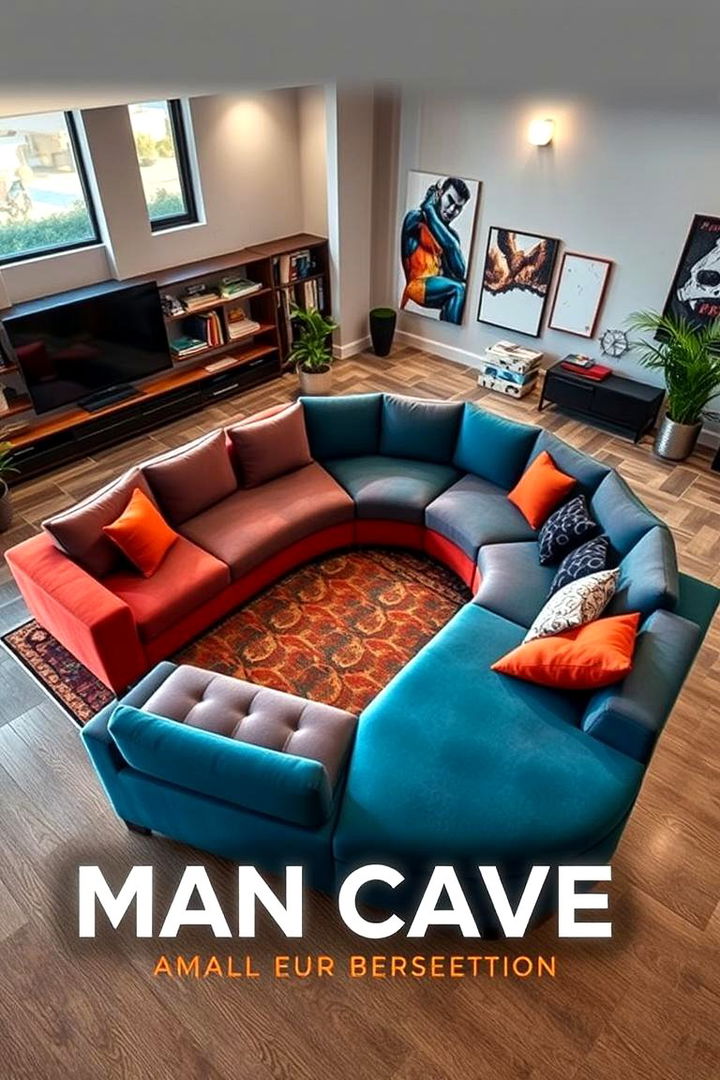 Modular Sectional Marvel - 22 Man Cave Seating Ideas