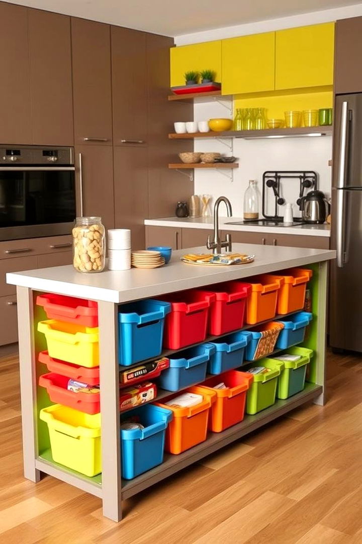 Modular Storage Bins - 22 Kitchen Island Storage Ideas
