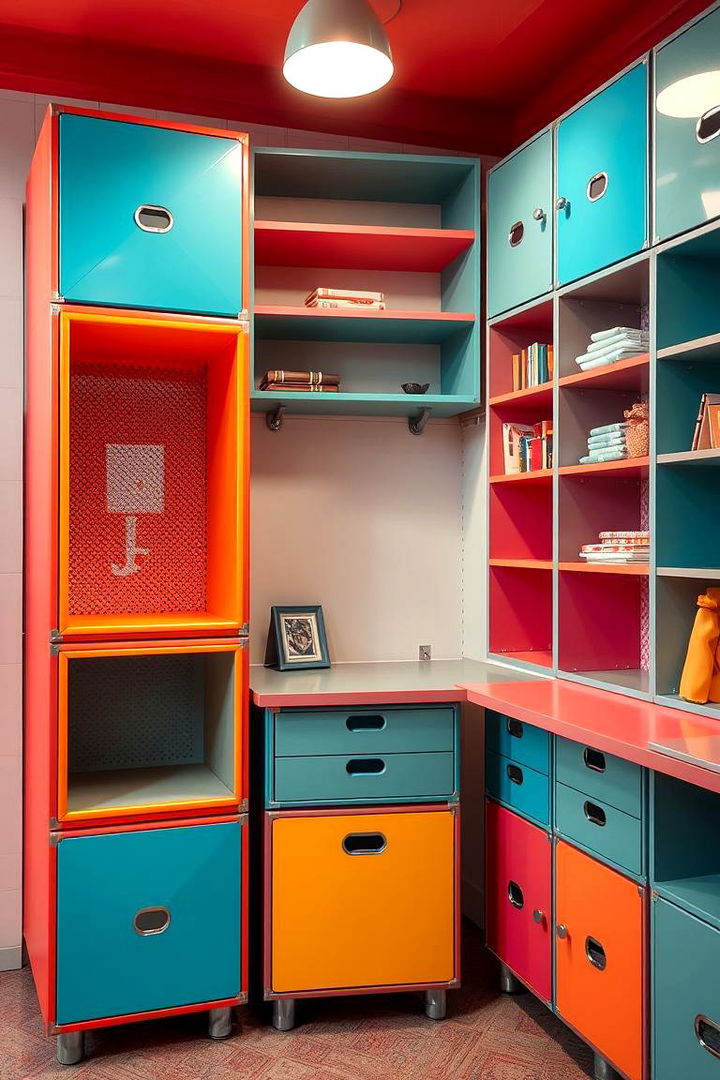 Modular Storage Solutions - 22 70s Bedroom Decor Ideas