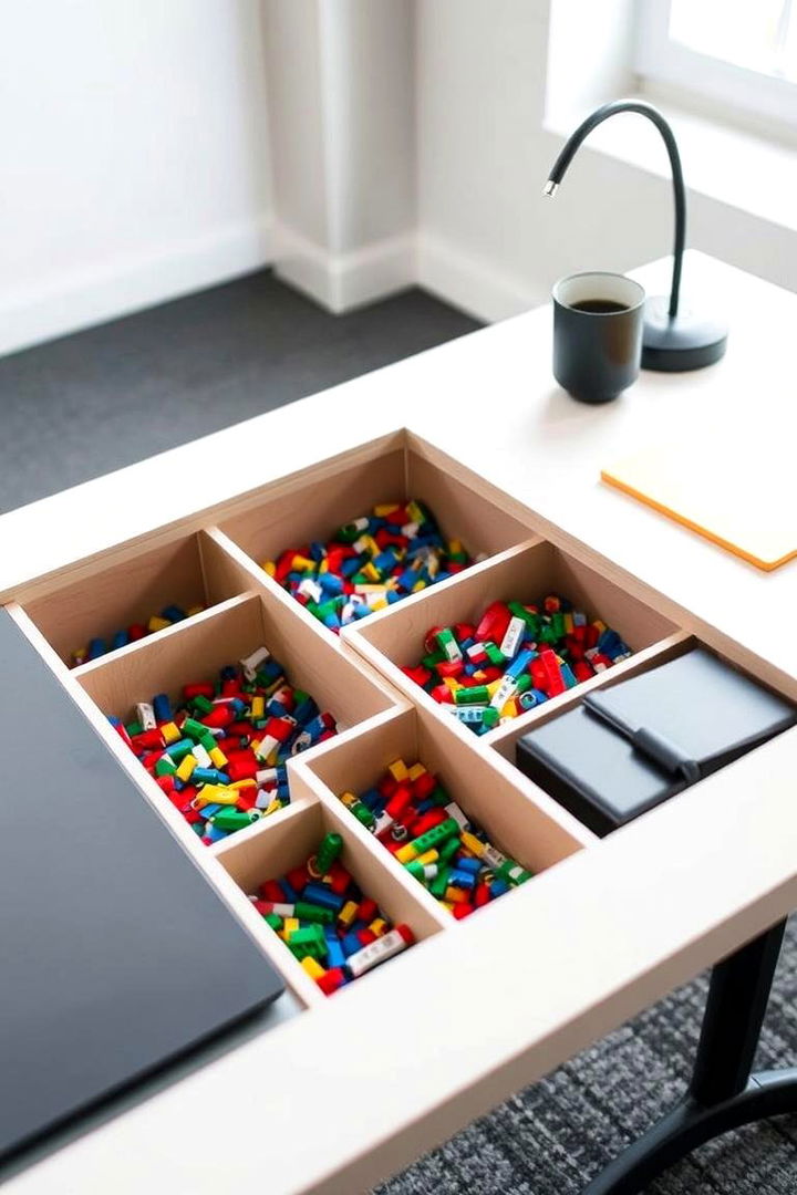 Modular Table Storage - 22 Lego Storage Ideas