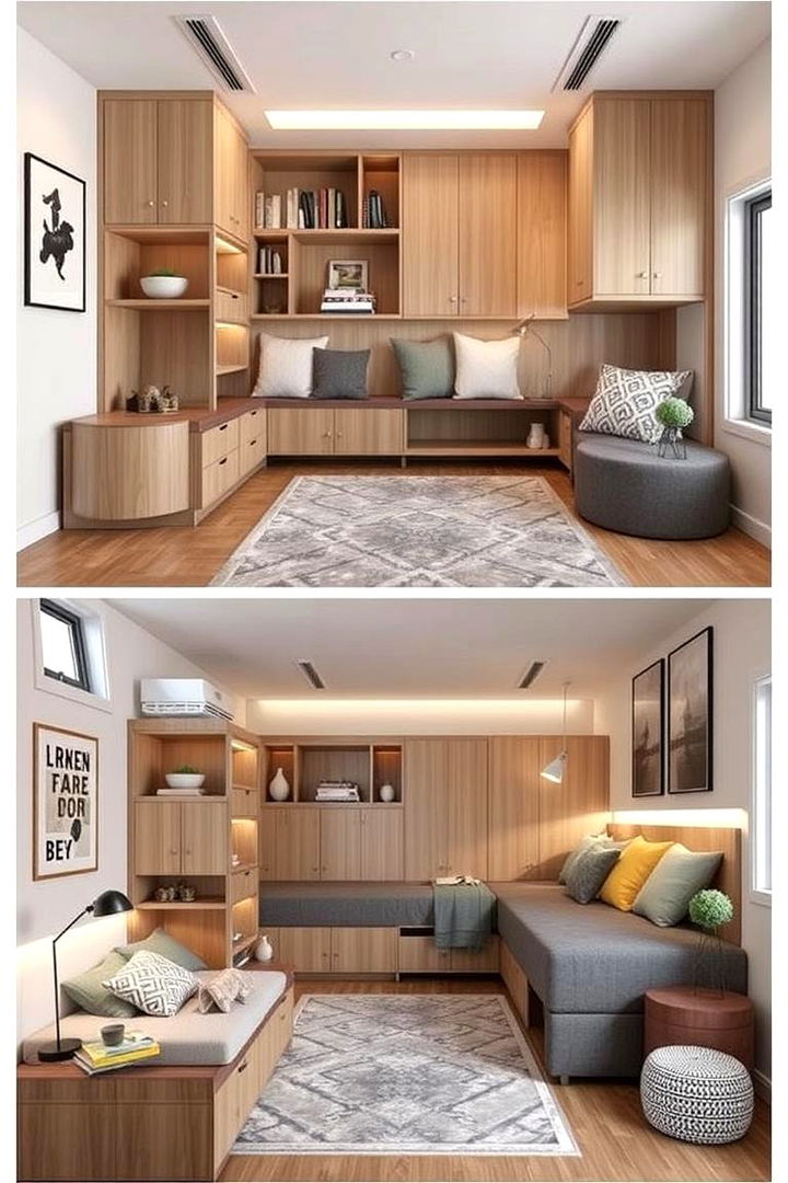 Modular Transformable Furniture - 22 2 Beds in One Small Room Ideas