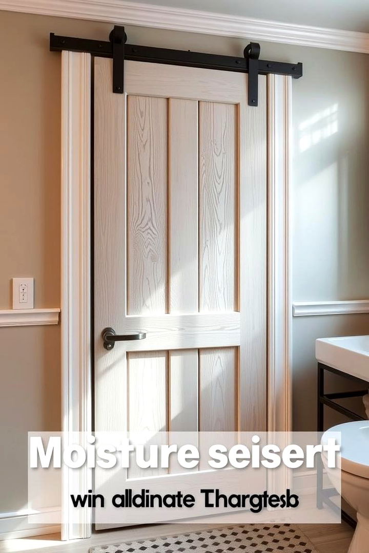 Moisture Resistant Barn Door Finishes - 22 Bathroom Barn Door Ideas