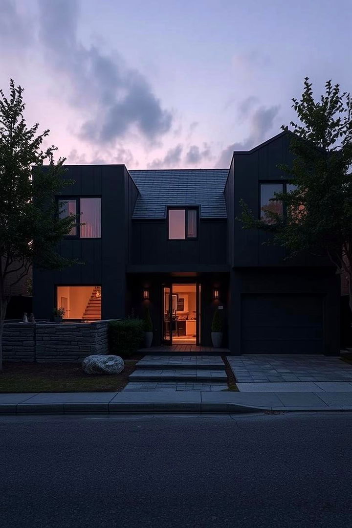 Monochromatic Masterpiece - 22 Dark Grey House Exterior Ideas