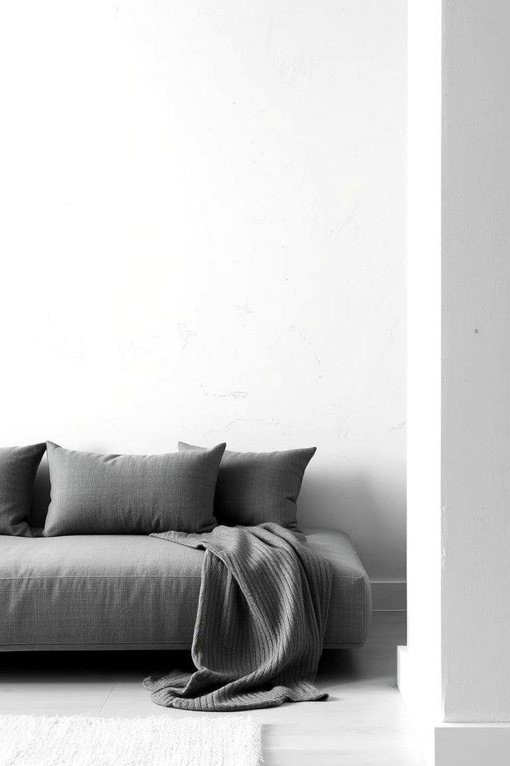 Monochromatic Textural Contrast - 22 Minimalist Apartment Ideas