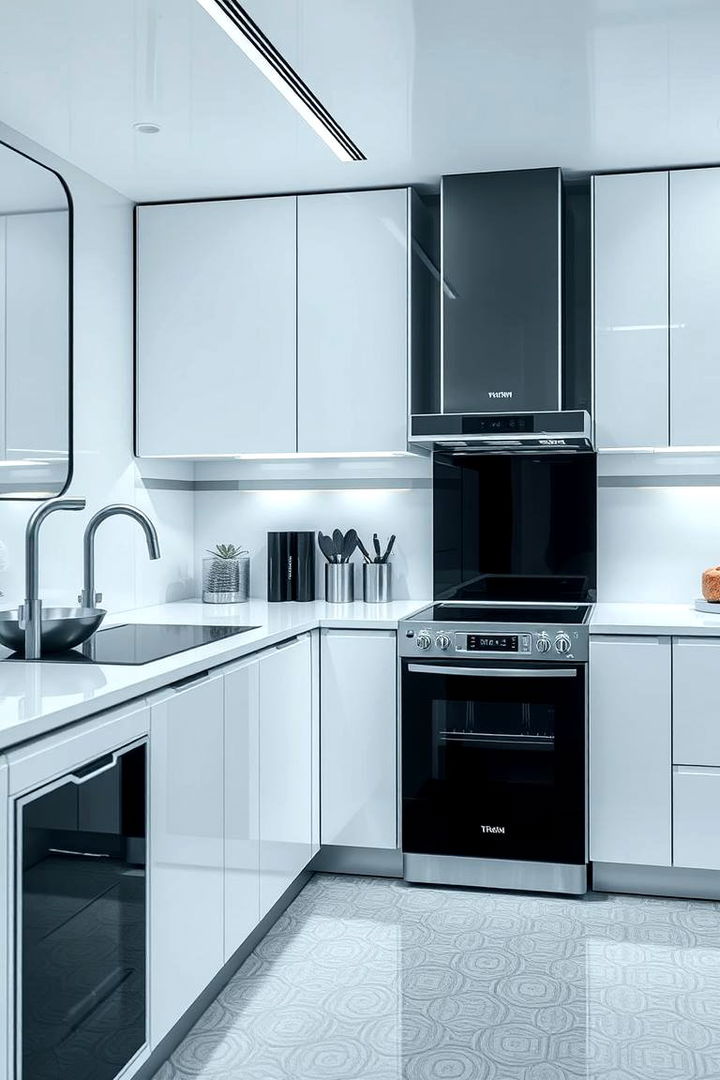 Monochrome Appliances Innovation - 22 Black and White Kitchen Ideas