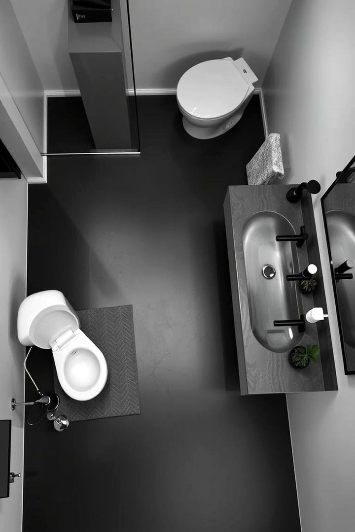 Monochrome Beauty - 22 Black Floor Bathroom Ideas