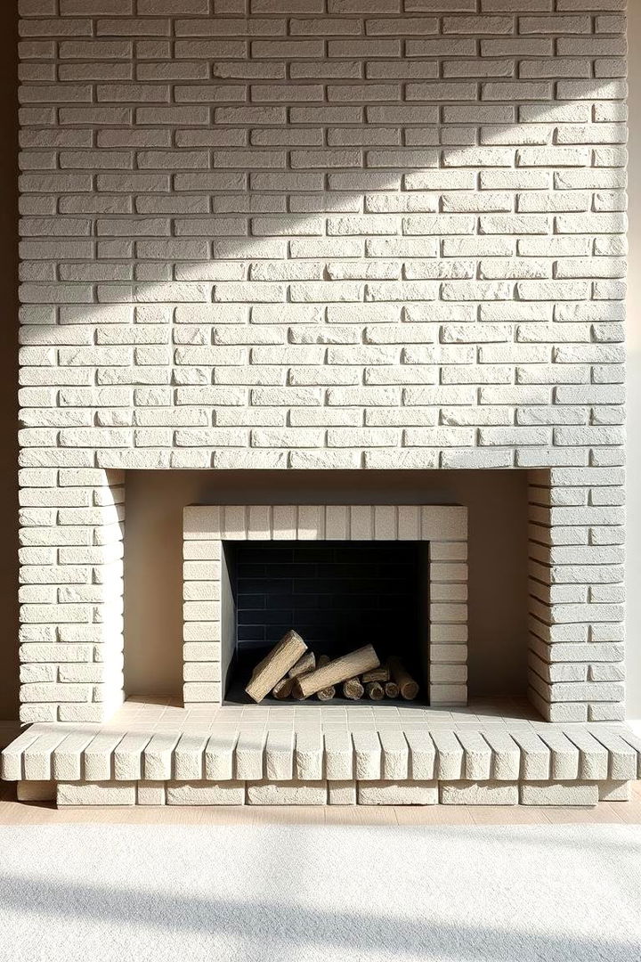 Monochrome Brick Statements - 22 Brick Fireplace Ideas