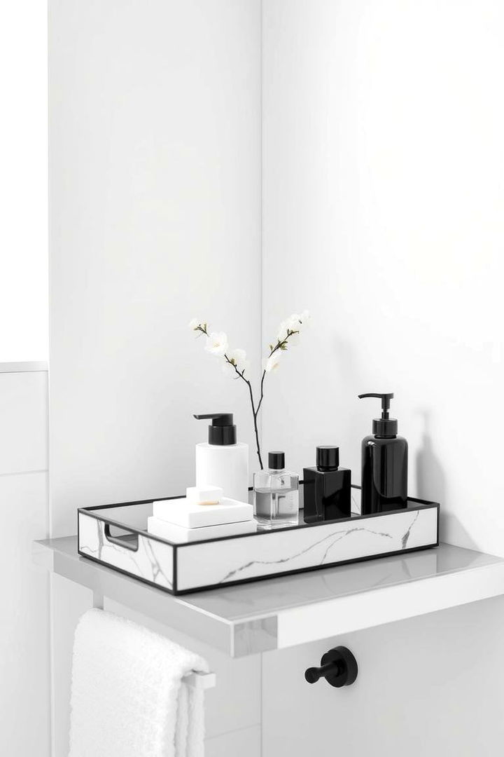 Monochrome Elegance - 22 Bathroom Tray Ideas