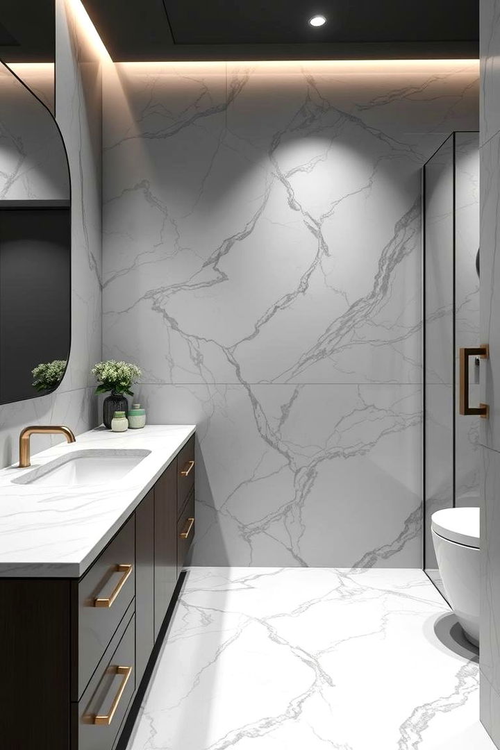 Monochrome Elegance - 22 Green and Grey Bathroom Ideas