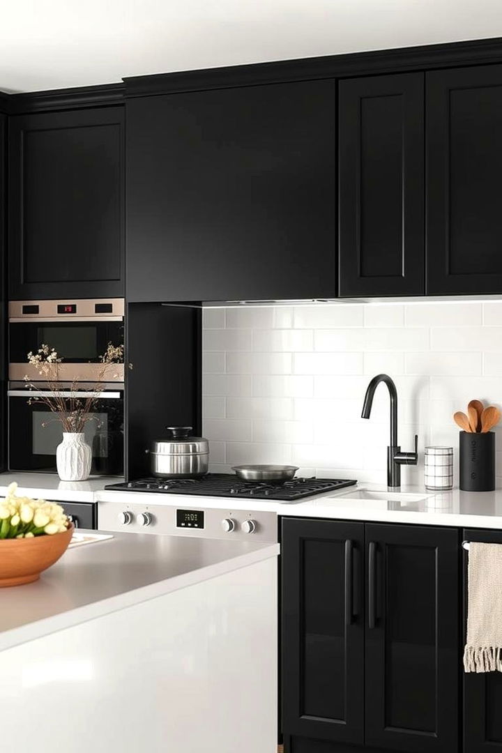 Monochrome Harmony - 22 Black Kitchen Cabinet Ideas