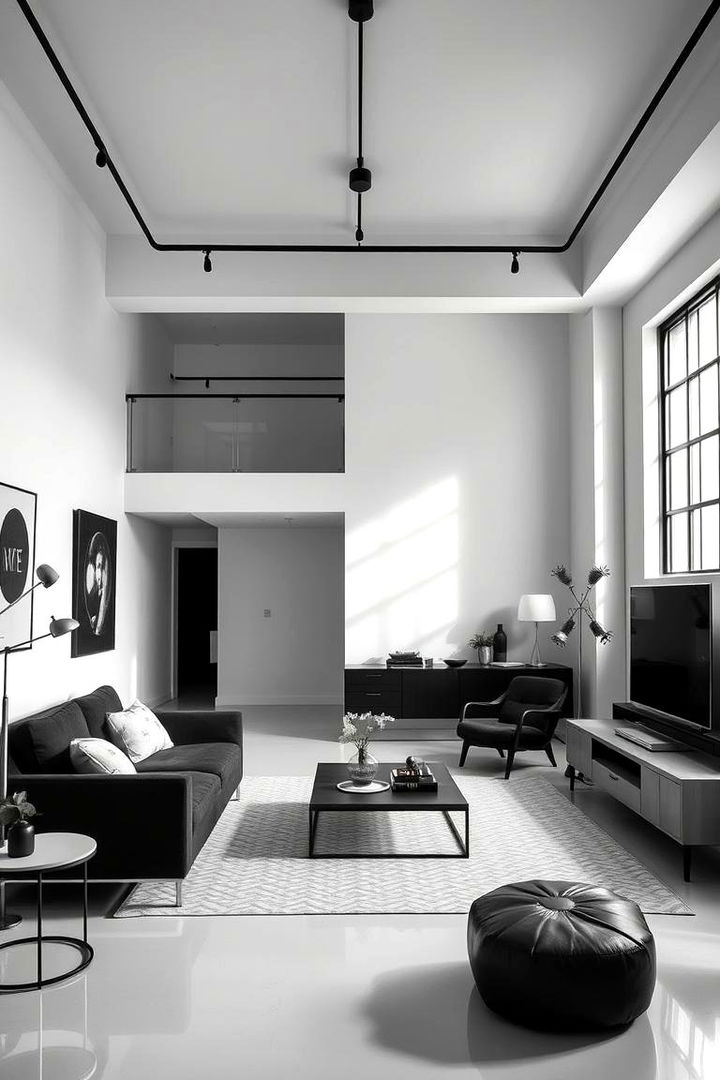 Monochrome Loft Design - 22 Loft Bedroom Ideas