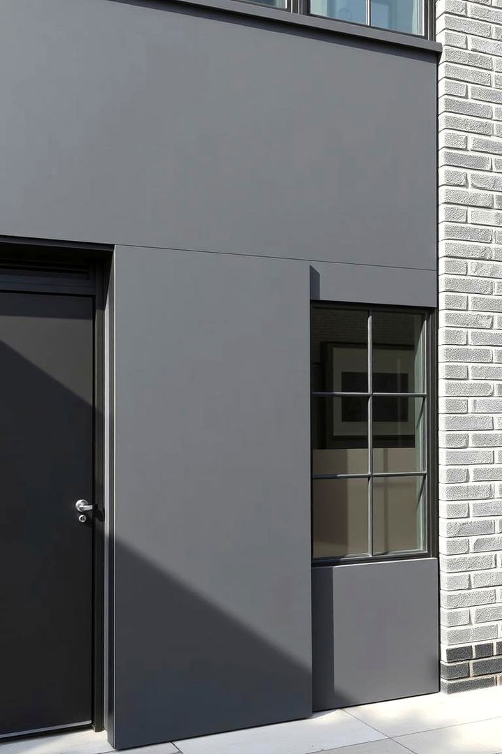 Monochrome Magic Greyscale Vinyl with Brick Texture - 22 Vinyl Siding and Brick Combinations