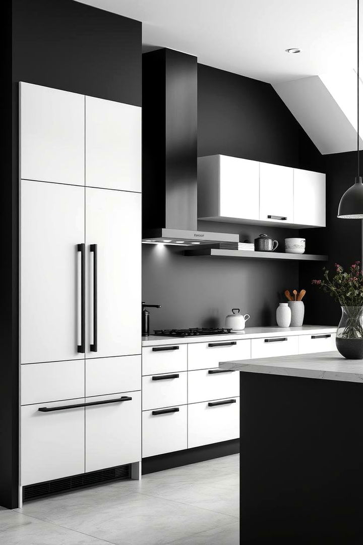 Monochrome Magic Kitchen - 22 Dark Kitchen Ideas