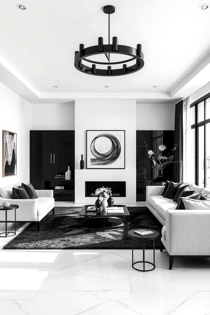 Monochrome Magic Room - 22 Aesthetic Living Room Ideas