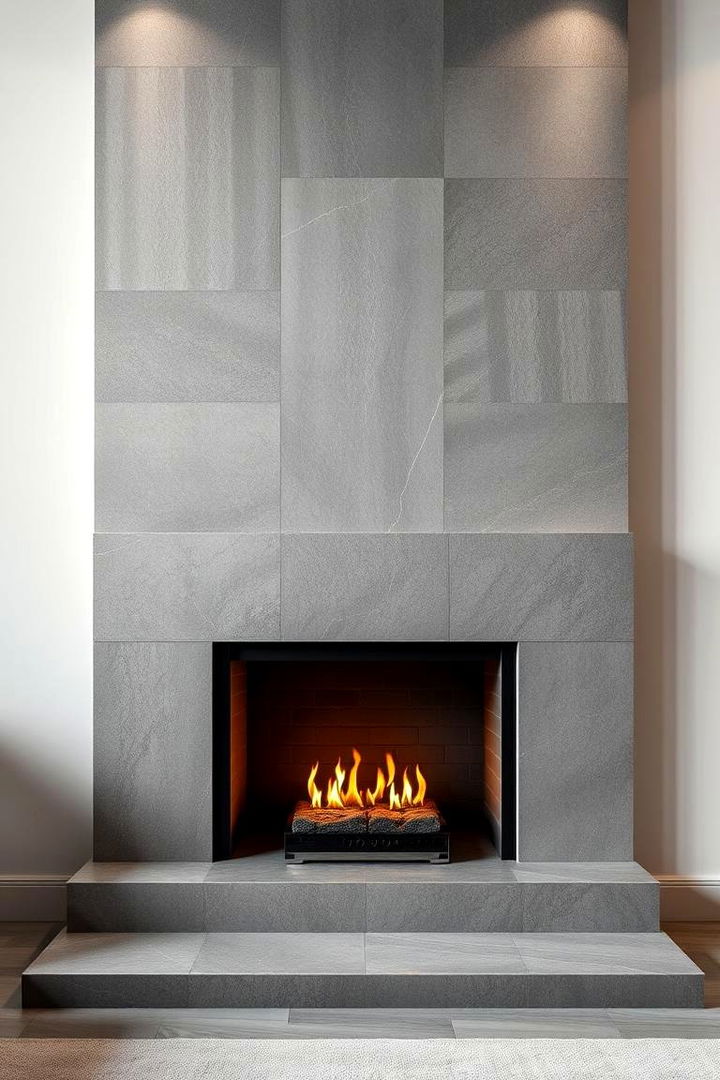 Monochrome Masterpiece Stone Fireplace - 22 Floor to Ceiling Stone Fireplace Ideas