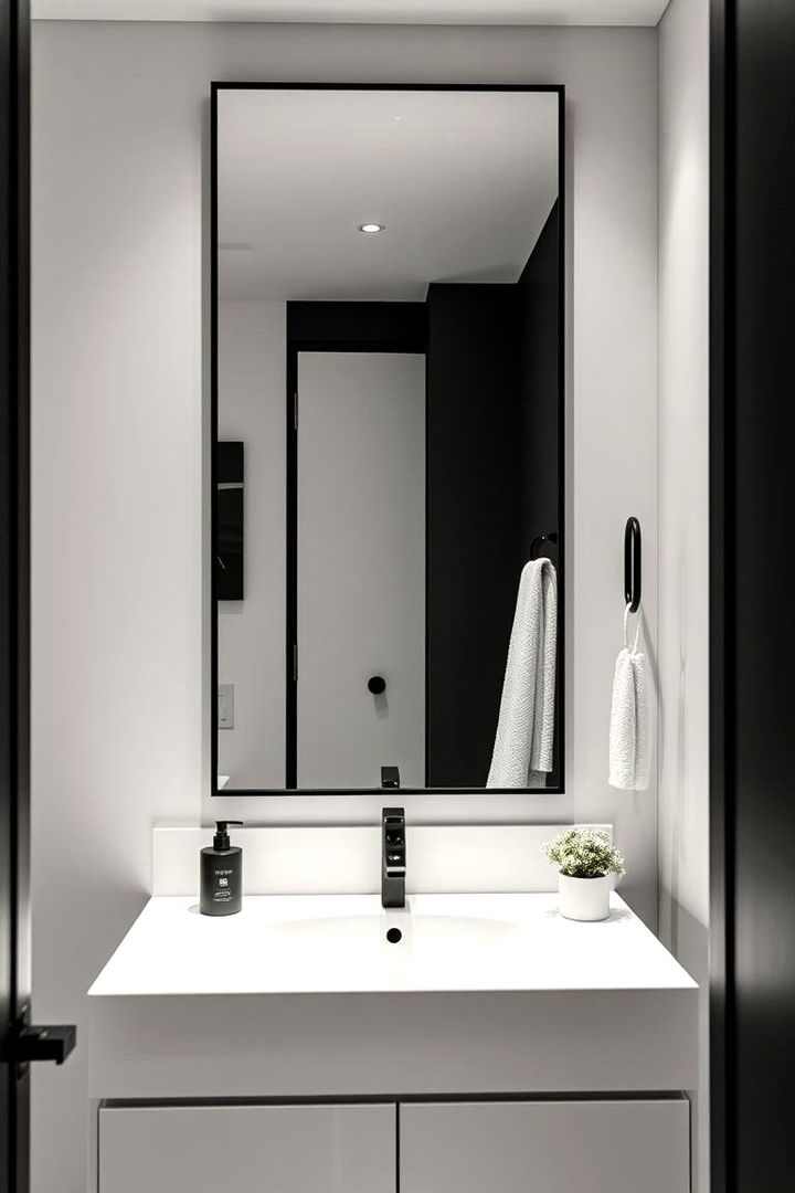 Monochrome Masterpiece - 22 Bathroom Mirror Ideas