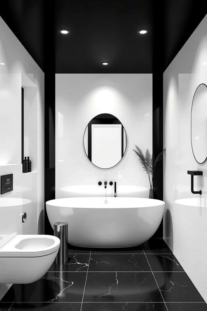 Monochrome Minimalism - 22 Aesthetic Bathroom Ideas