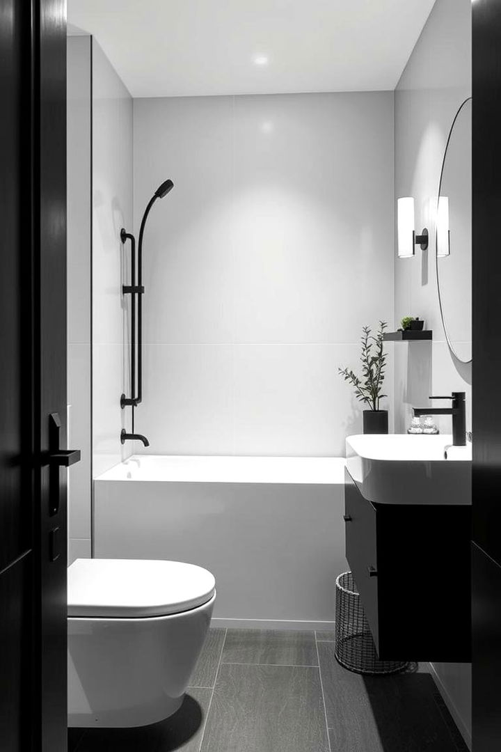 Monochrome Modernity - 22 Guest Bathroom Ideas