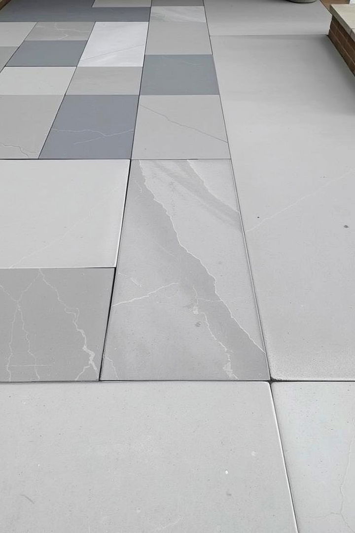 Monochrome Sophistication - 22 Painted Concrete Patio Ideas