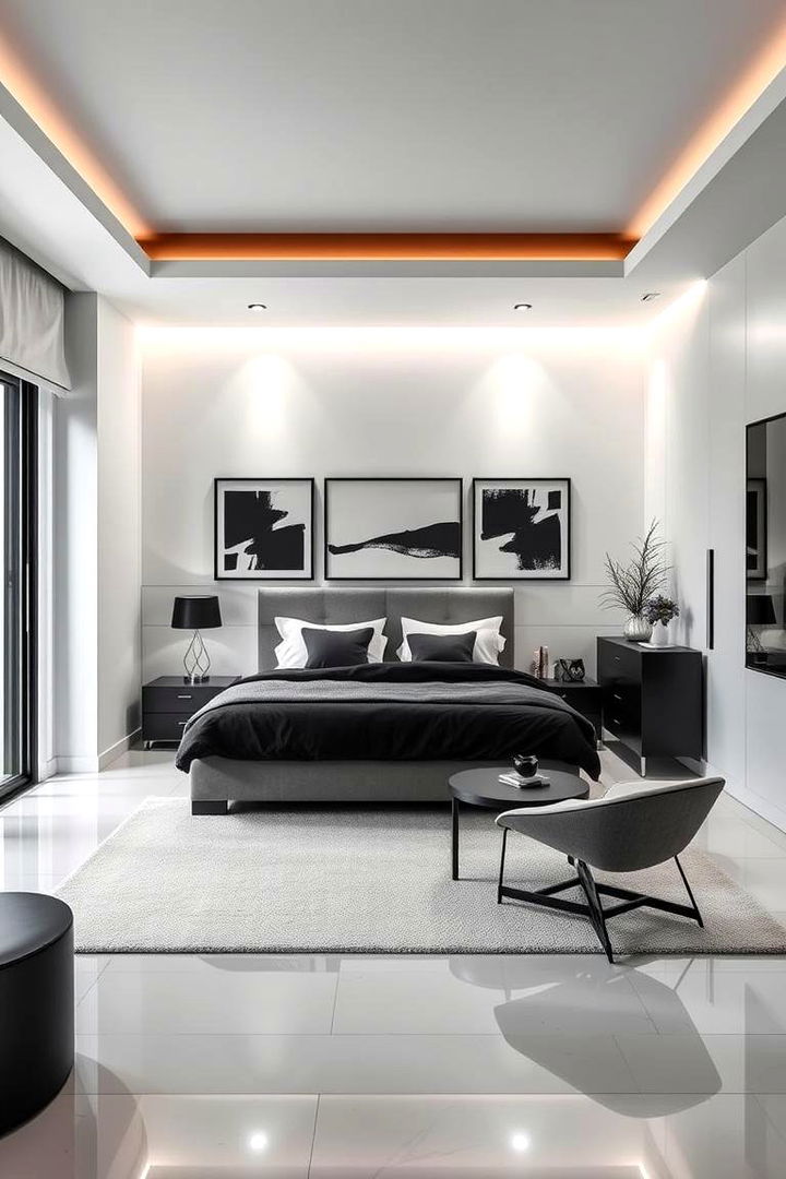 Monochrome Sophistication - 22 Bachelor Room Ideas