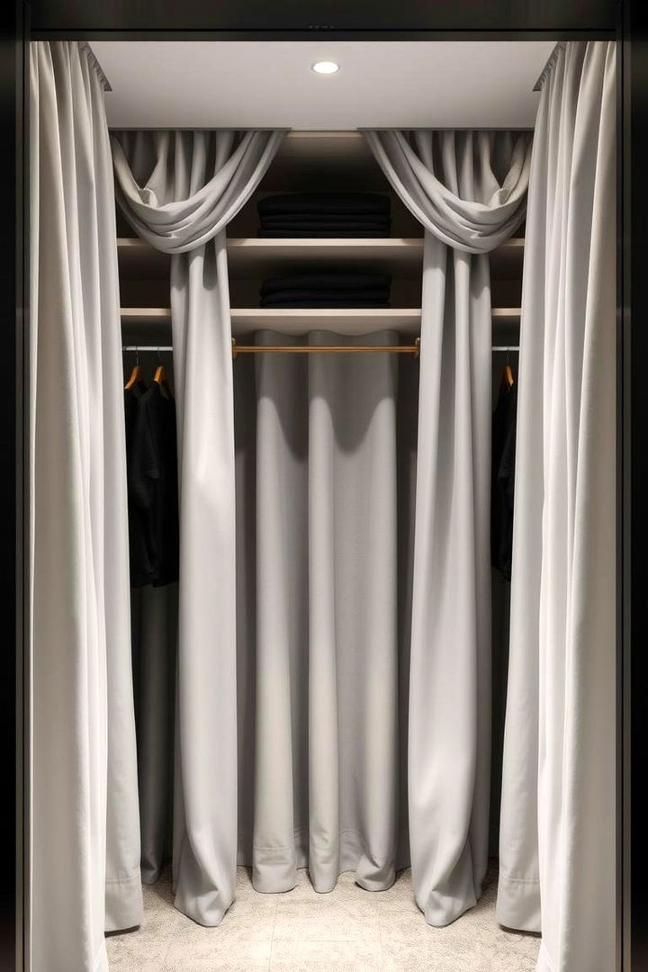 Monochrome Texture Flair - 22 closet curtain ideas