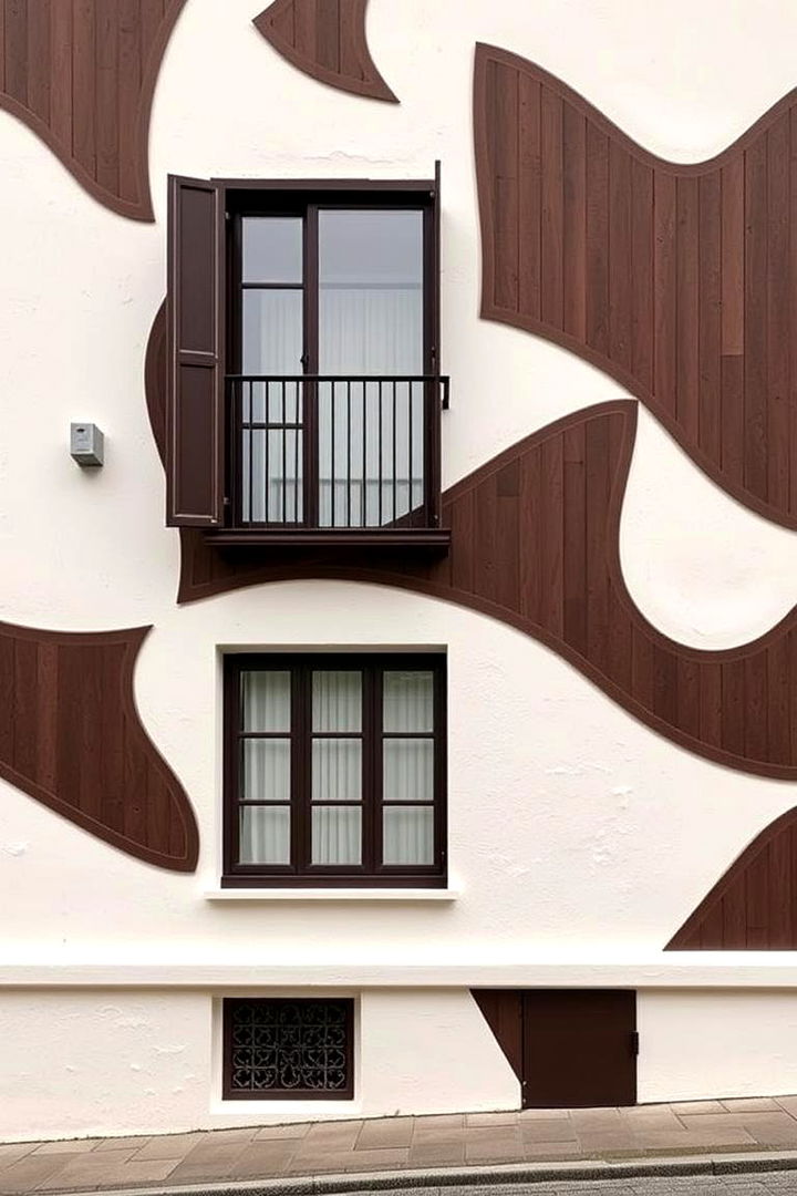 Monochrome Twist in Brown - 22 Cream and Brown House Exterior Ideas