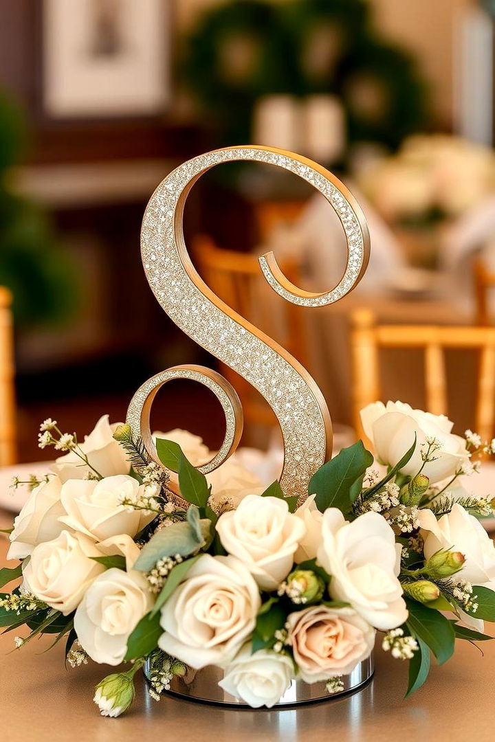 Monogram Decor Centerpiece - 22 Graduation Centerpiece Ideas