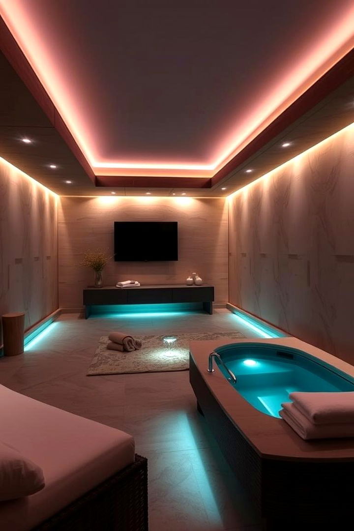 Mood Lighting for Relaxing Scenes - 22 Basement Lighting Ideas
