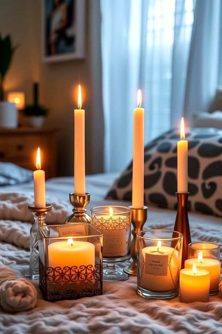 Mood Setting Scented Candles - 22 Boho Teen Bedroom Ideas