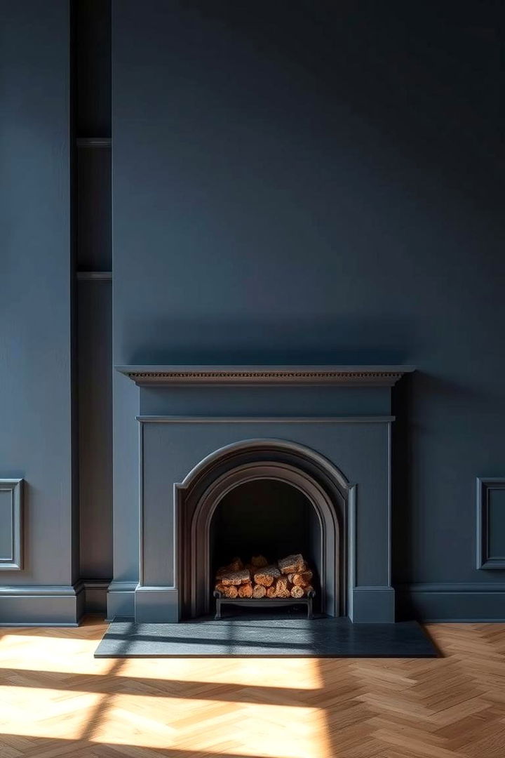 Moody Blue Hues - 22 Fireplace Paint Ideas