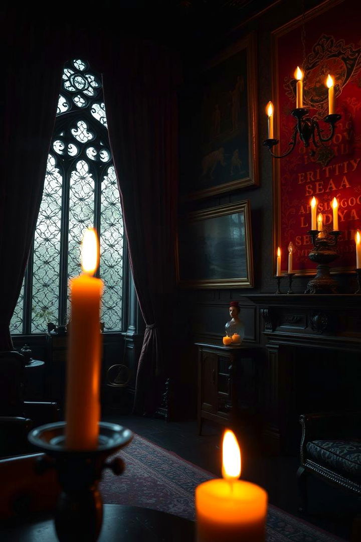 Moody Candlelight Ambiance in Gothic Spaces - 22 Gothic Boho Decor Ideas