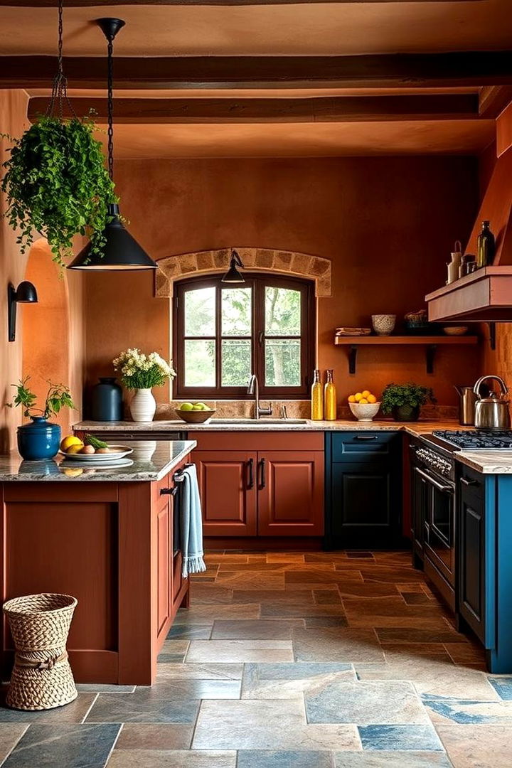 Moody Mediterranean Kitchen - 22 Dark Kitchen Ideas