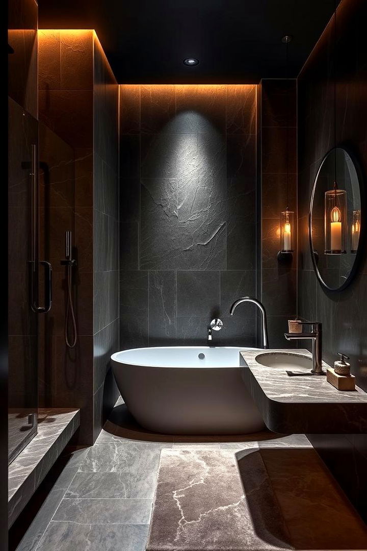 Moody Spa Escape - 22 brown and black bathroom ideas