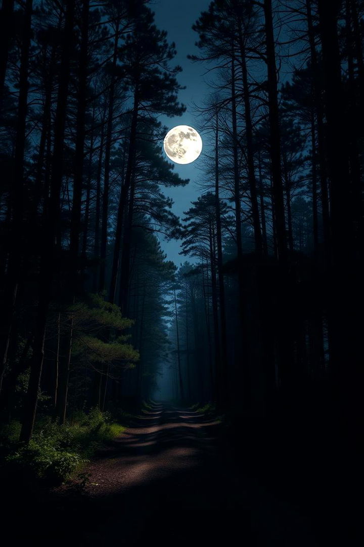 Moonlit Forest Pathway - 22 Natural Walkway Ideas
