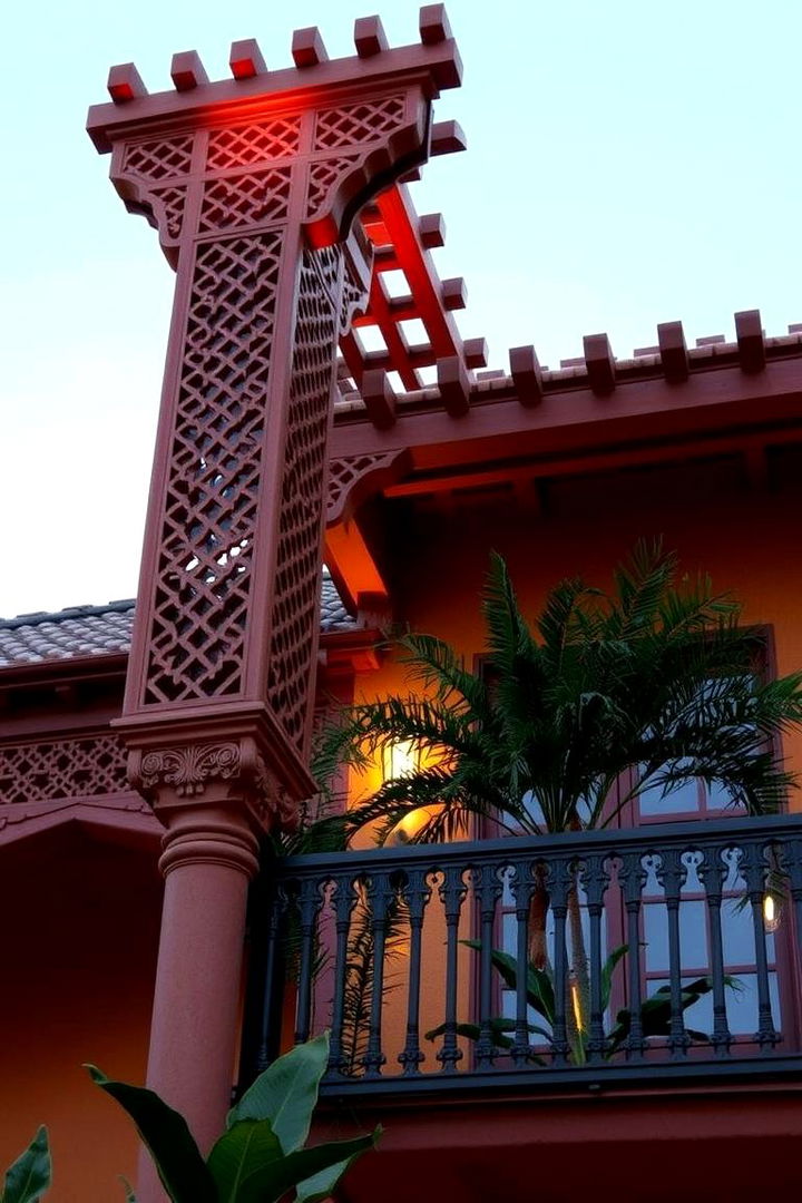 Moroccan Inspired Trellis - 22 Balcony Trellis Ideas