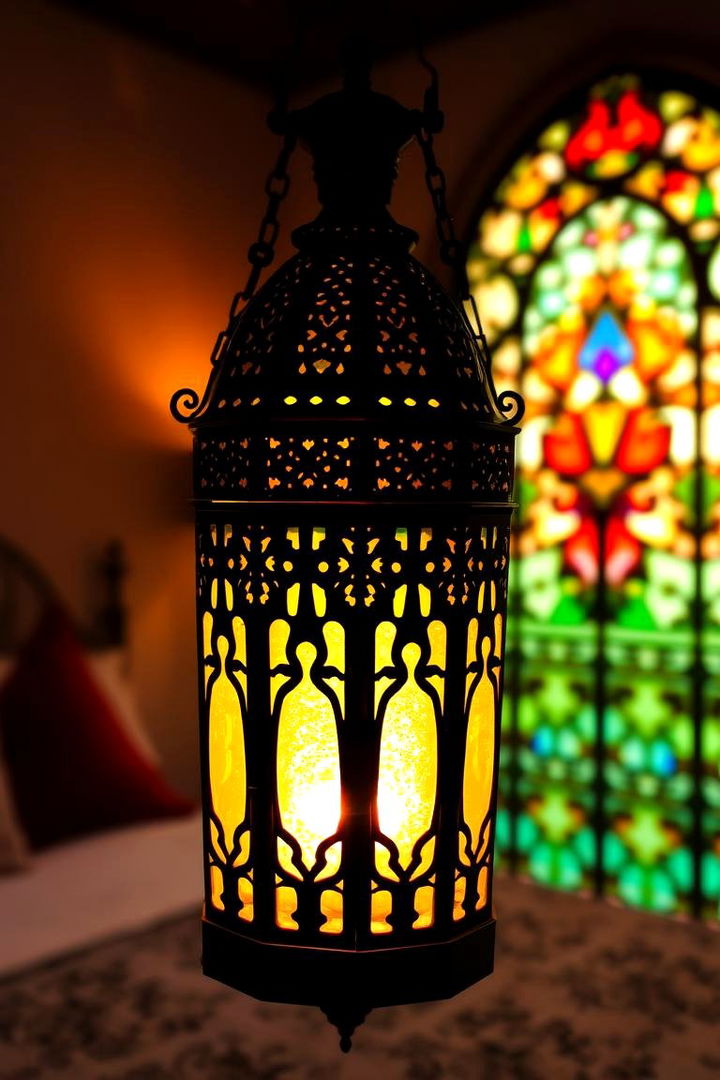 Moroccan Lantern Lighting - 22 Moroccan Themed Bedroom Ideas