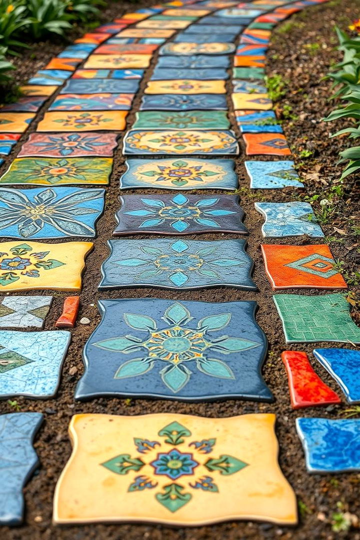Mosaic Garden Path - 22 Garden Path Ideas