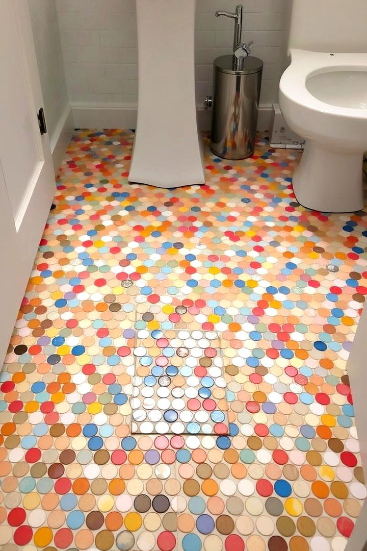 Mosaic Magic - 22 Penny Tile Bathroom Floor Ideas