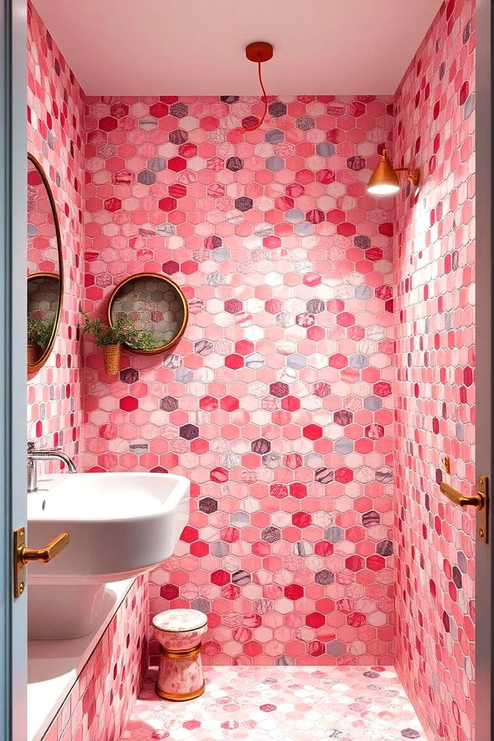 Mosaic Magic - 22 Pink Tile Bathroom Ideas