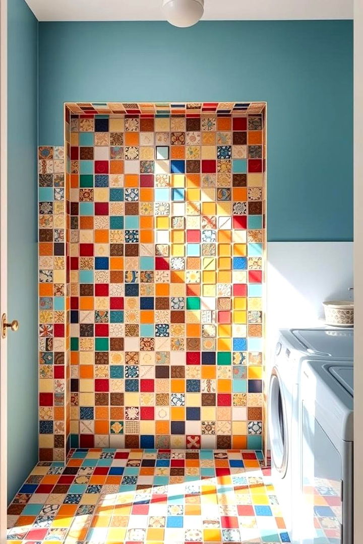 Mosaic Magic Transformation - 22 Laundry Room Backsplash Ideas
