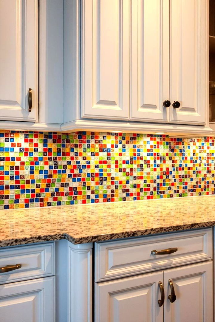 Mosaic Magic - 22 Backsplash Ideas for White Cabinets and Granite Countertops