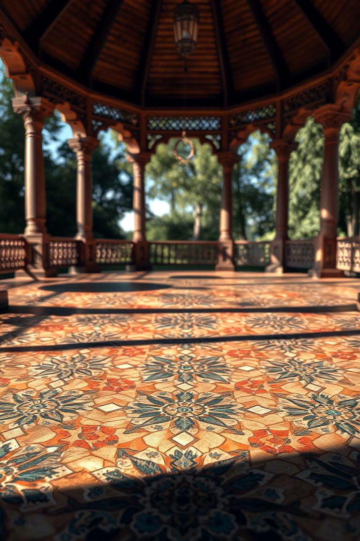 Mosaic Masterpiece - 22 Gazebo Floor Ideas