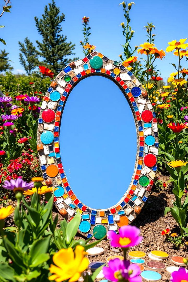 Mosaic Masterpieces - 22 Garden Mirror Ideas
