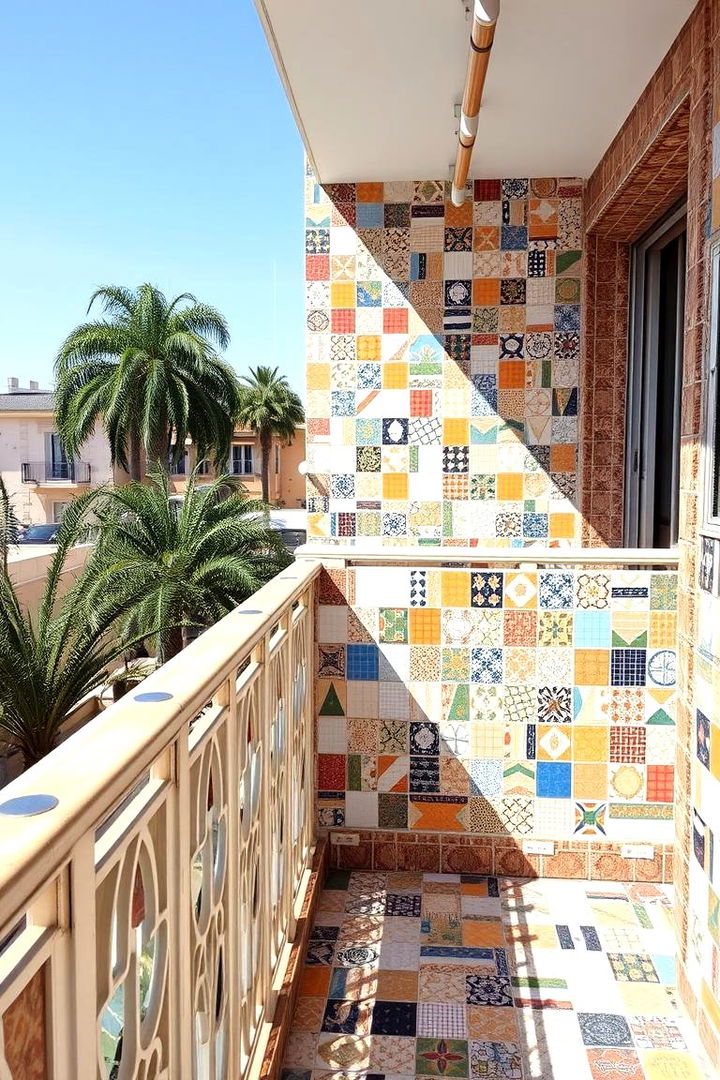 Mosaic Medley Variations - 22 Balcony Tiles Ideas