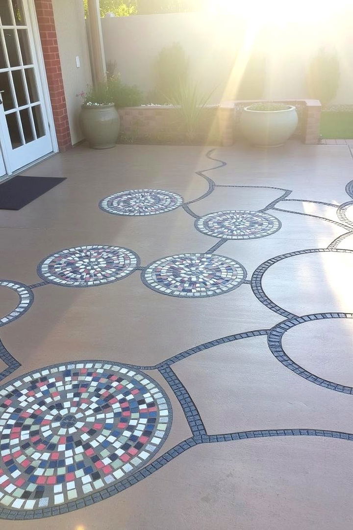 Mosaic Pattern Inspirations - 22 Painted Concrete Patio Ideas