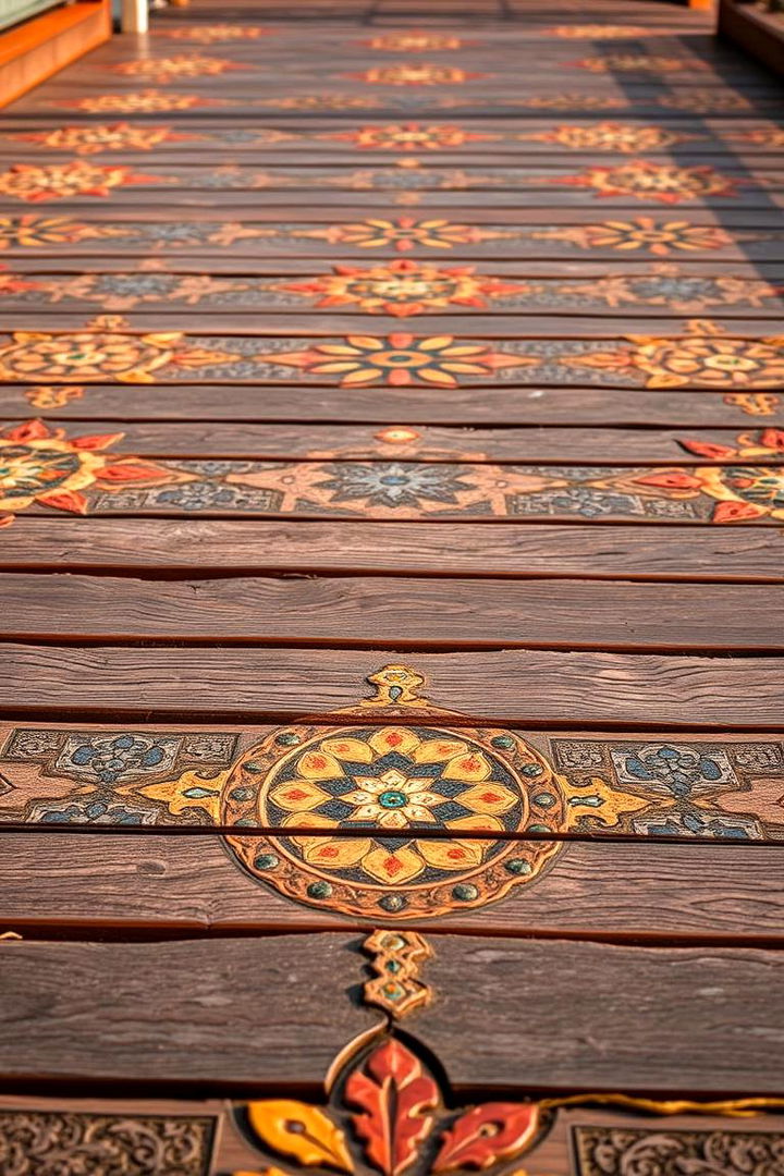 Mosaic Patterned Decking - 22 Deck Flooring Ideas